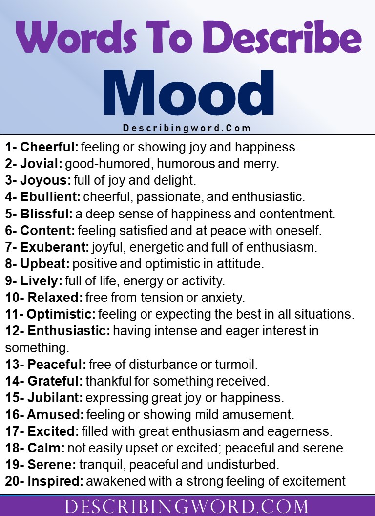 mood words for essays
