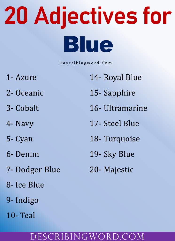 Words To Describe Blue