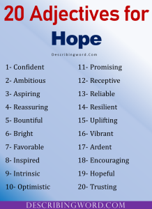 how to describe hope in creative writing