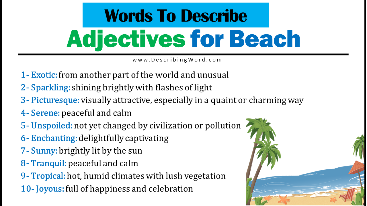 how to describe the beach creative writing