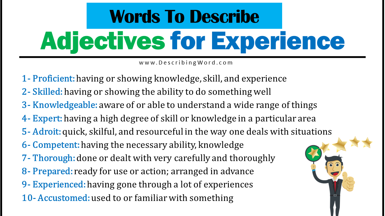 Adjectives for Experience, Words to Describe Experience