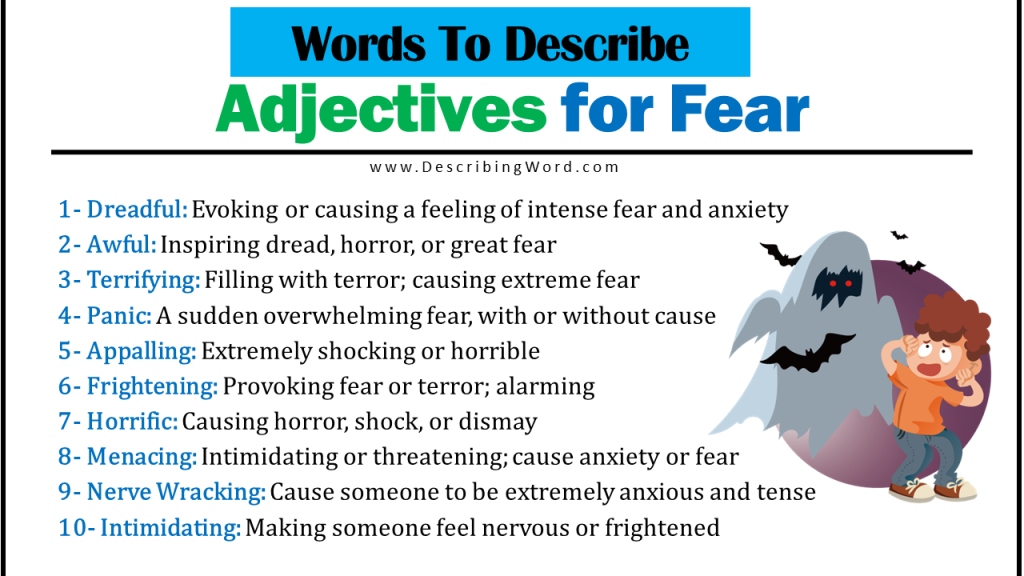 Words And Phrases To Describe Fear