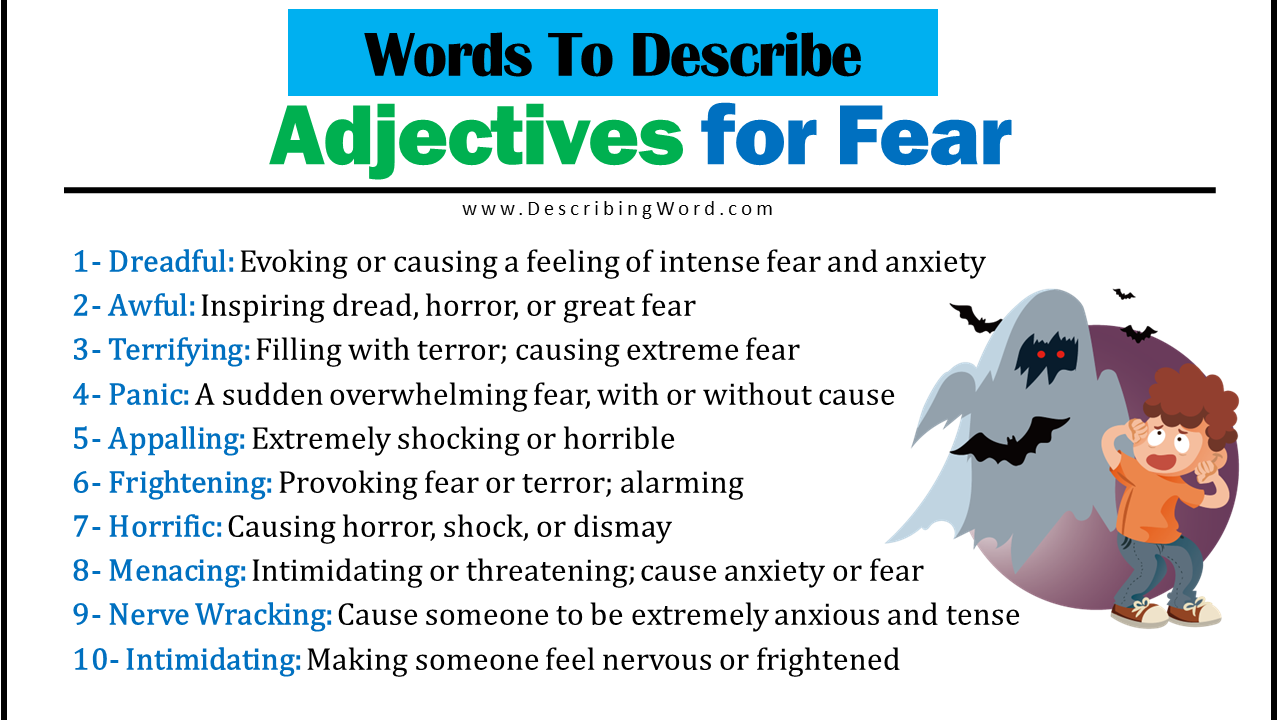 Good Words To Describe Fear