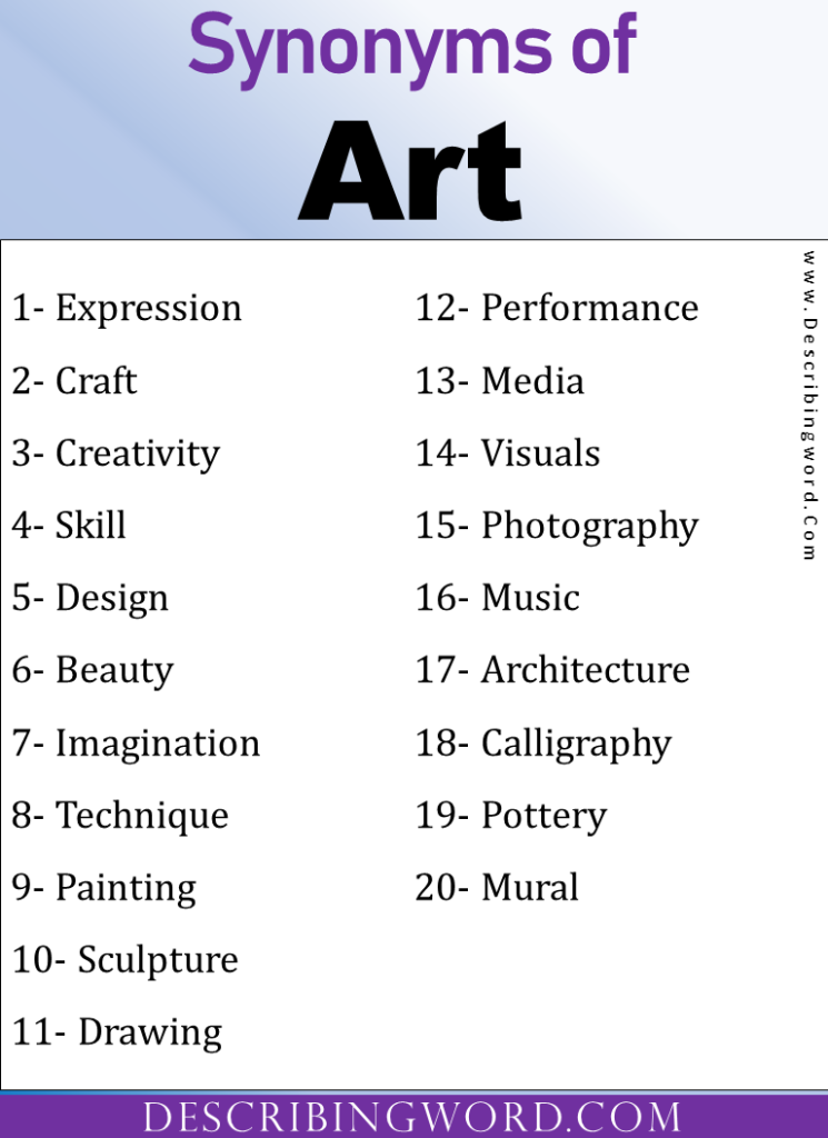 Adjectives For Art Words To Describe Art DescribingWord Com   Synonyms Of Art 745x1024 