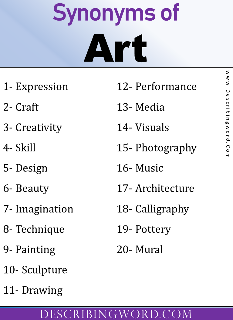 Adjectives for Art, Words to Describe Art - DescribingWord.Com