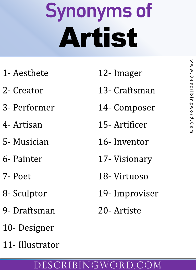 300 Creative Words to Describe Artist, Adjectives for Artist