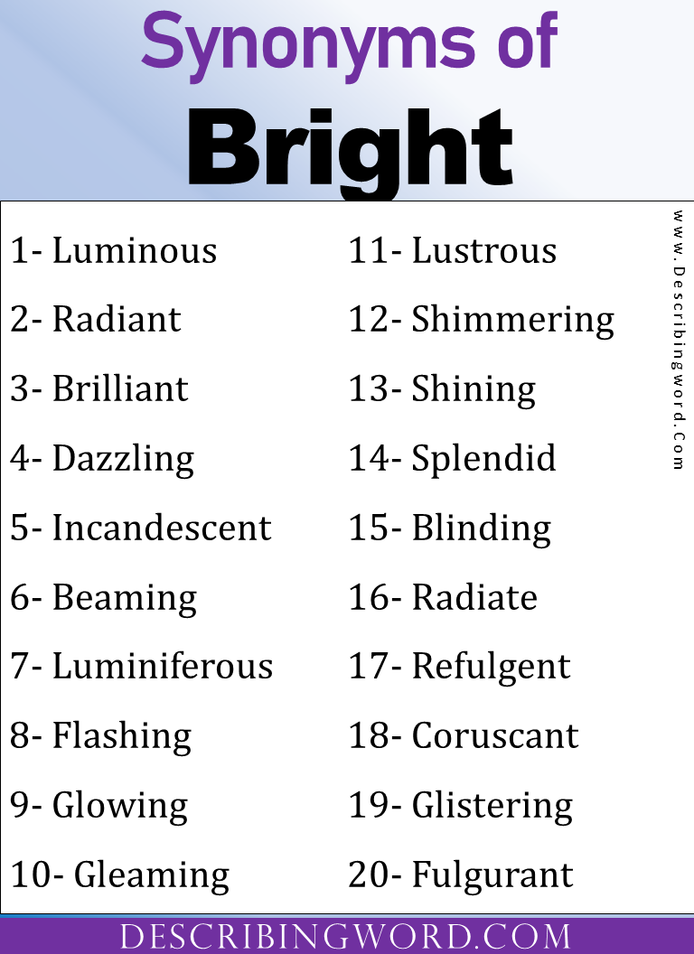 What Are The Synonyms Of Brighter