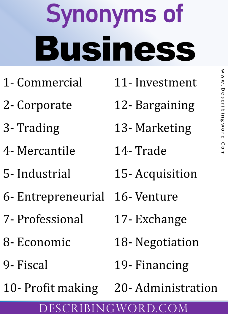 synonyms for business presentation