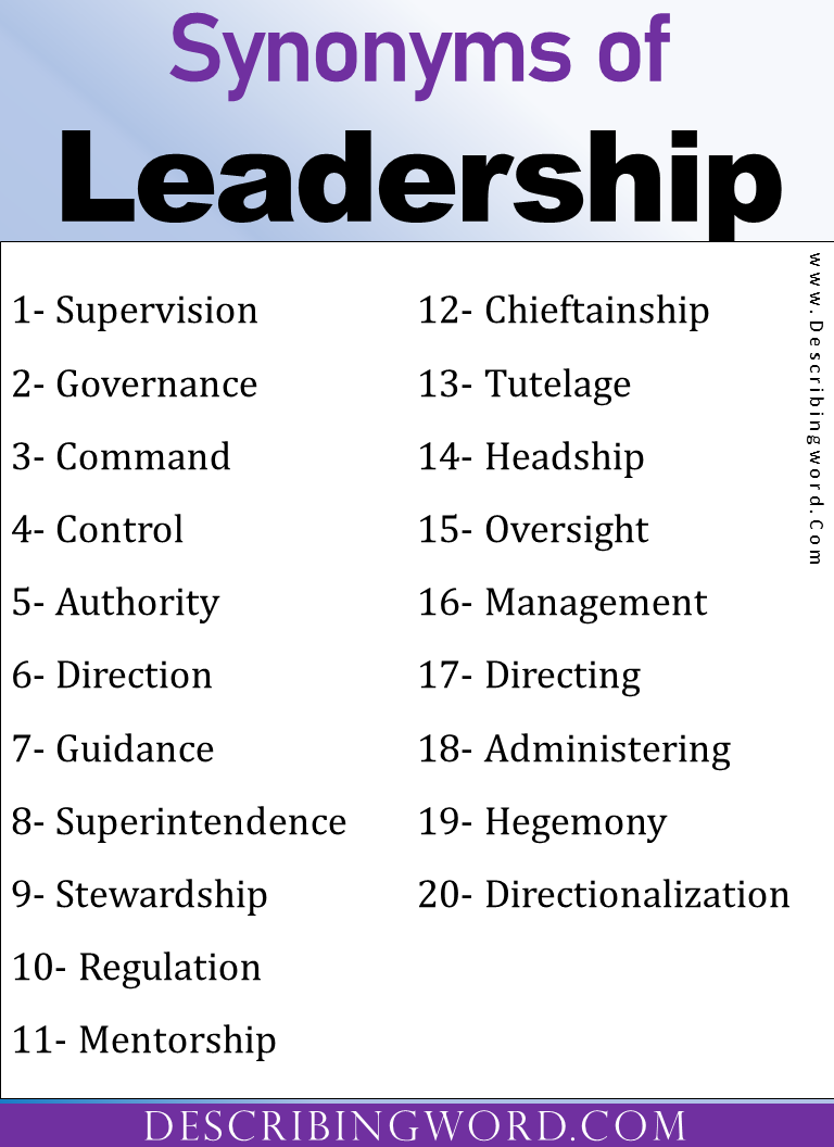 Adjectives for Leadership, Words to Describe Leadership