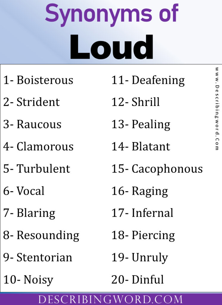 What Is A Fancy Word For Loud