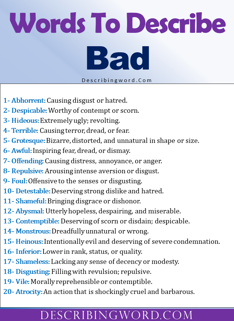 bad words to use in an essay