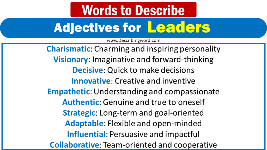 How To Describe A Great Leader