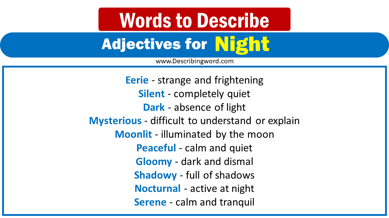 describe night in creative writing