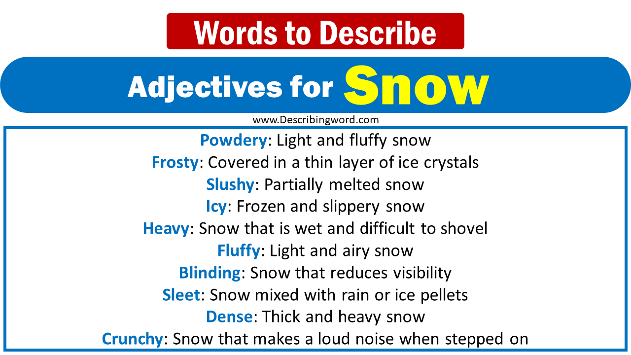 how to describe snow creative writing
