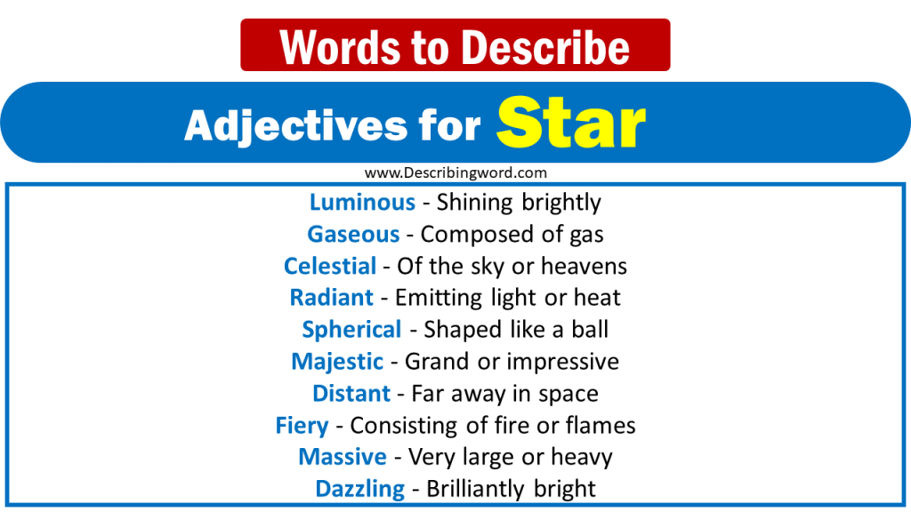 creative writing describing stars
