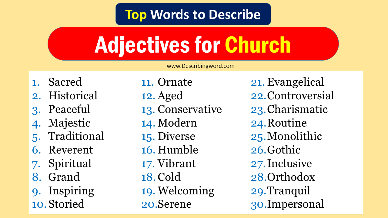 Adjectives for Church