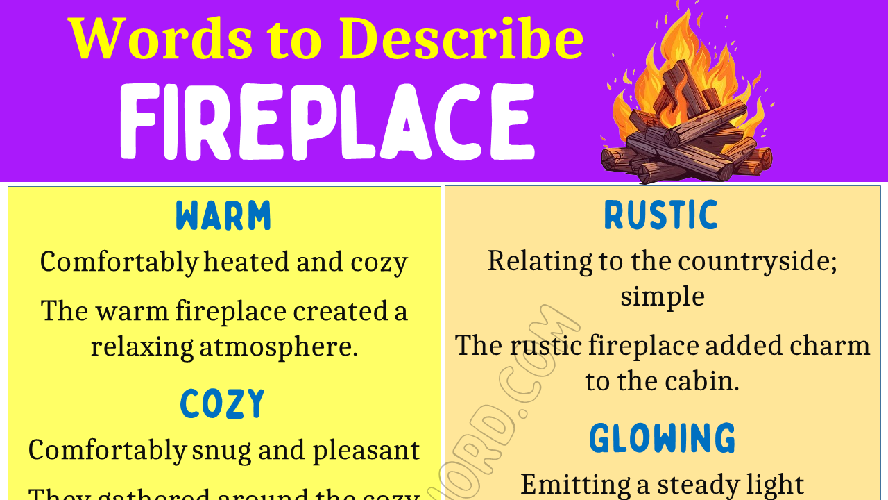 Adjectives for Fireplace