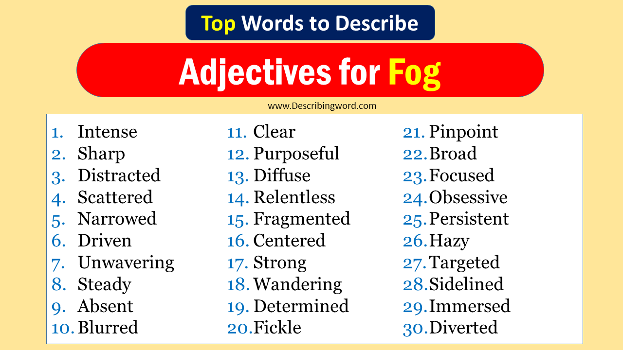 Adjectives for Fog