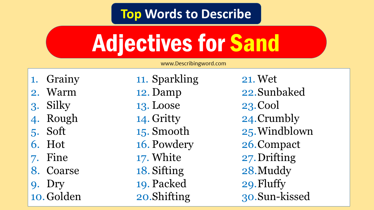 Adjectives for Sand