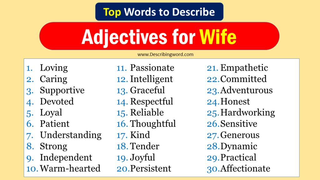 top-30-adjectives-for-wife-negative-positive-words-describingword-com