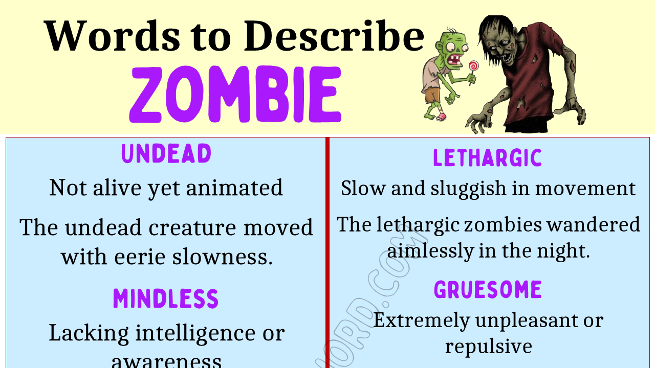 Adjectives for Zombie